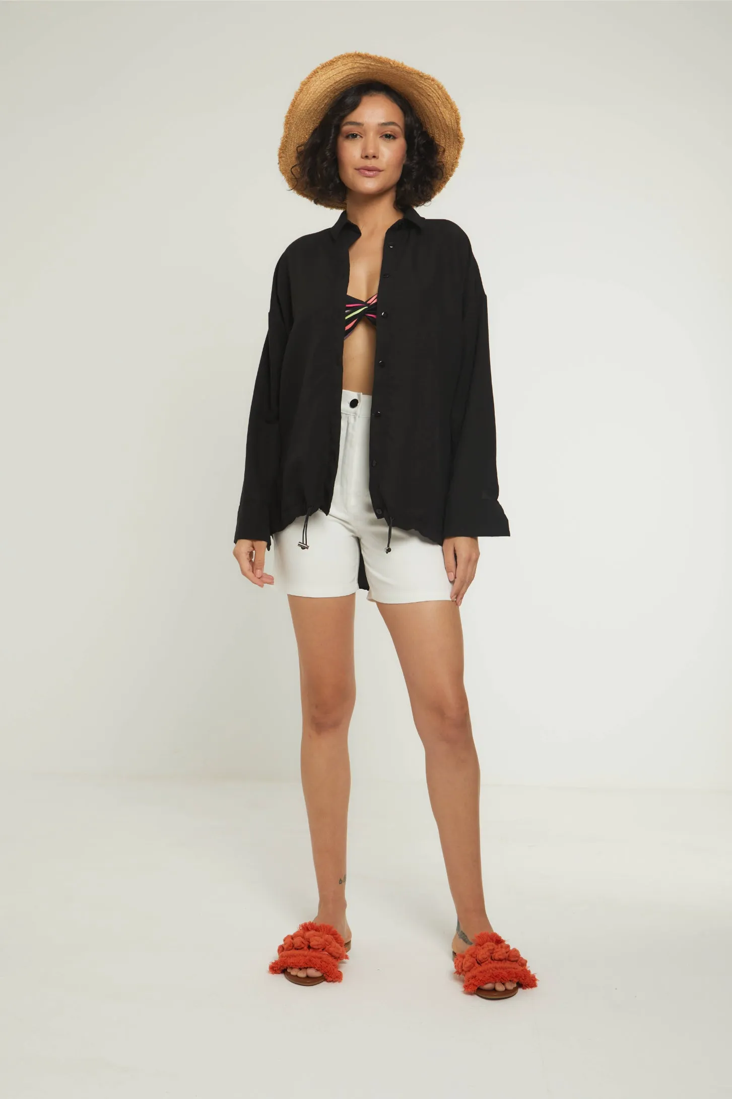 RELAXED VIBES SHIRT - BLACK