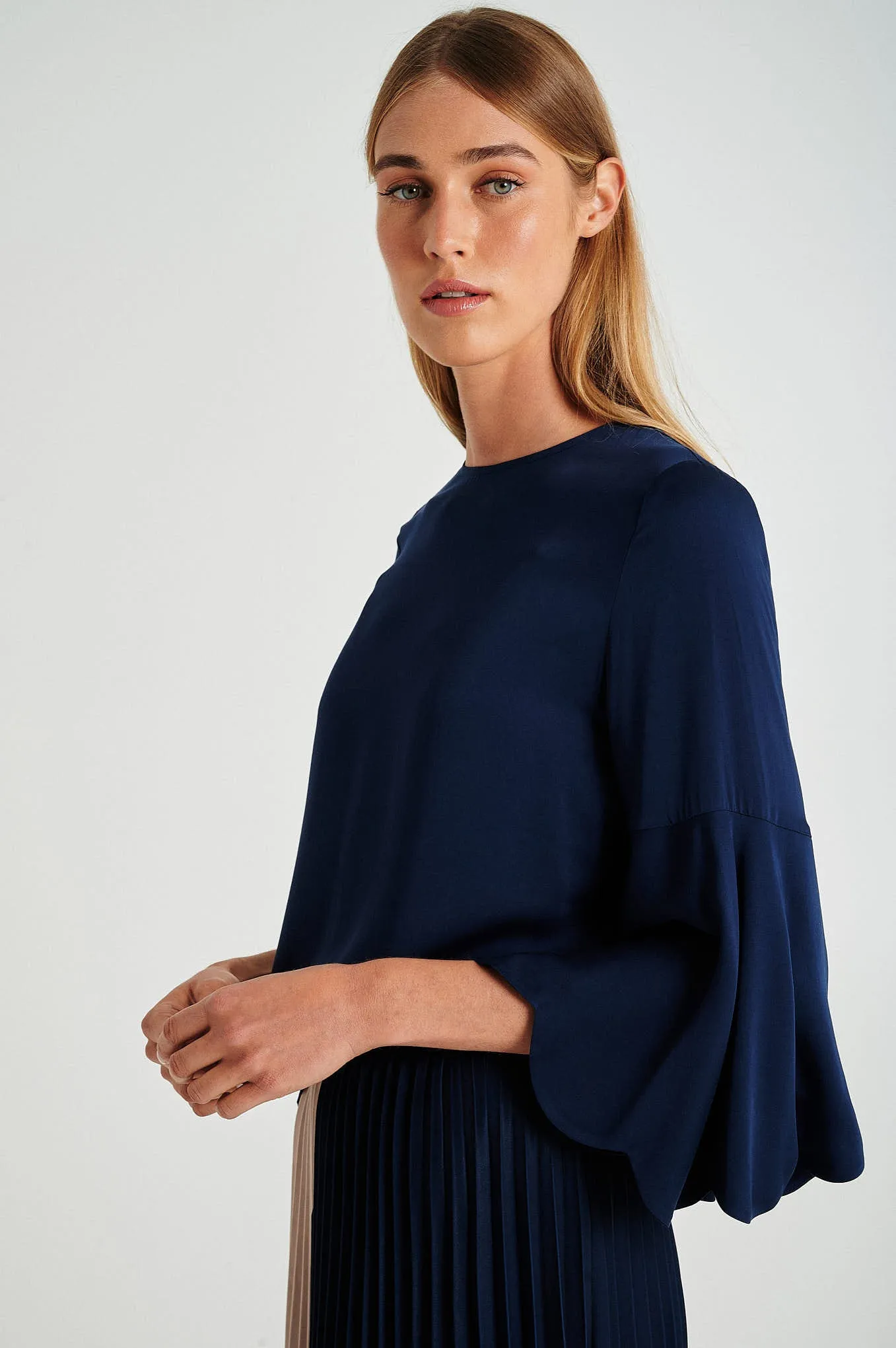 Respekt Viscose Blouse with scalopped details