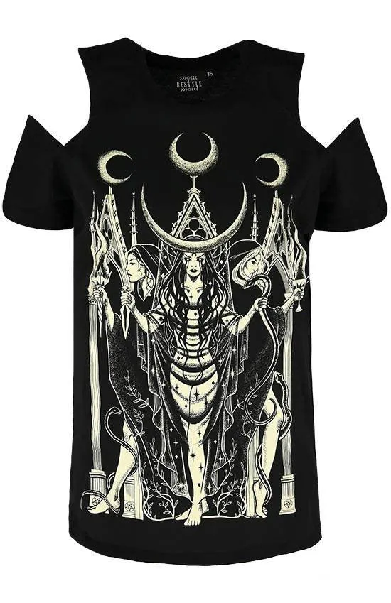 Restyle - HECATE - Women's Cold Shoulder Top