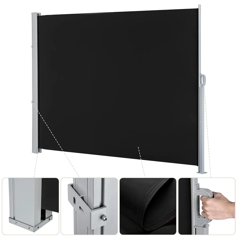 Retractable Side Awning Privacy Screen 71" x 118"