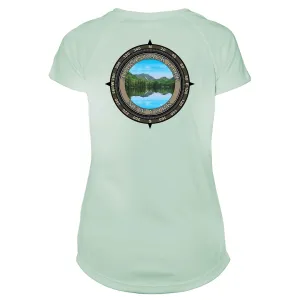 Retro Compass Adirondack Park Microfiber Short Sleeve Women's T-Shirt