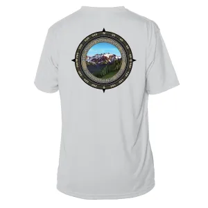 Retro Compass Olympic National Park Microfiber Short Sleeve T-Shirt
