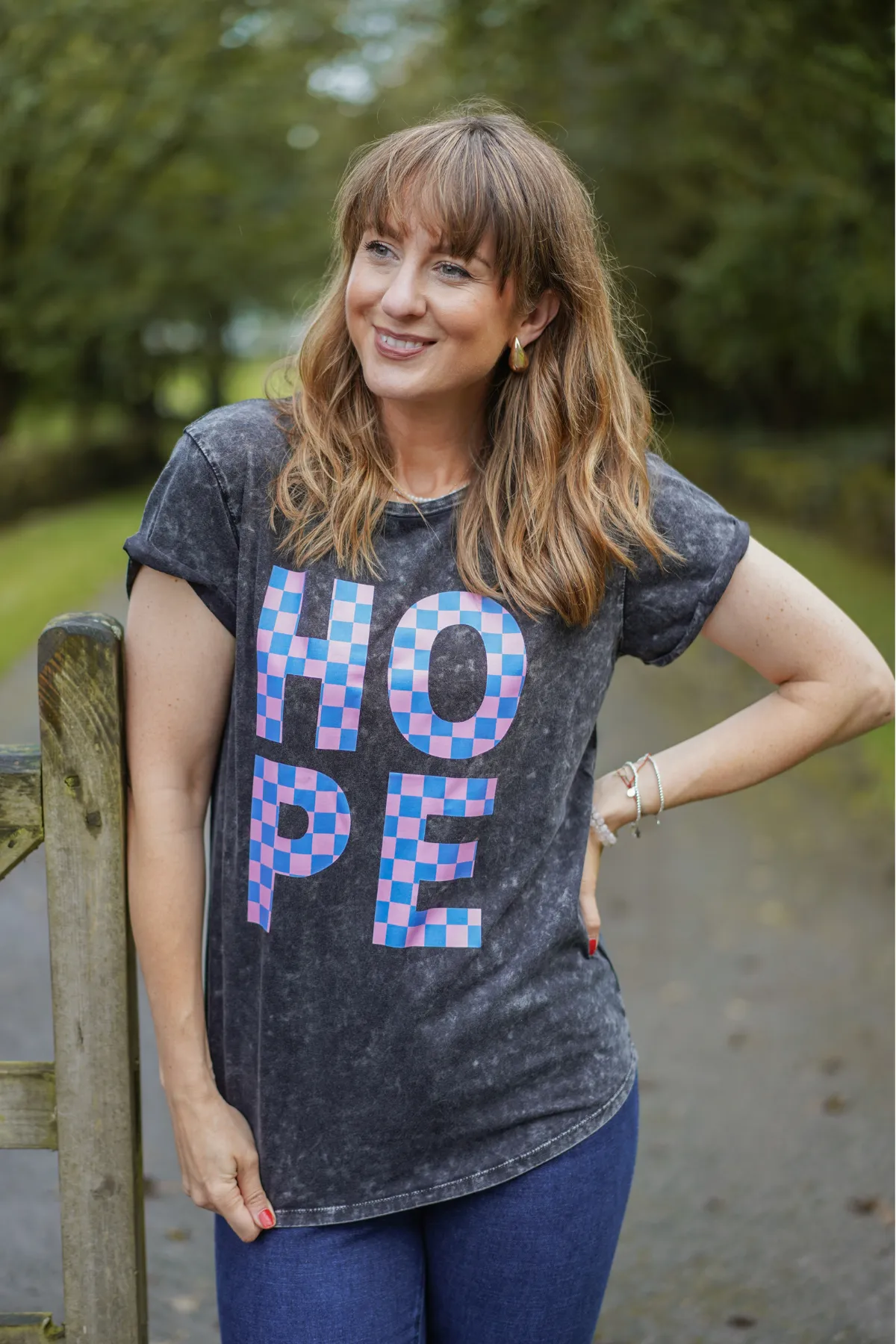 Retro Hope Acid Wash Tee