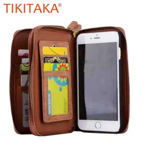 Retro Leather Flip Wallet Case for iPhone 7 6 6s Plus