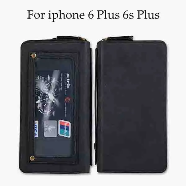 Retro Leather Flip Wallet Case for iPhone 7 6 6s Plus
