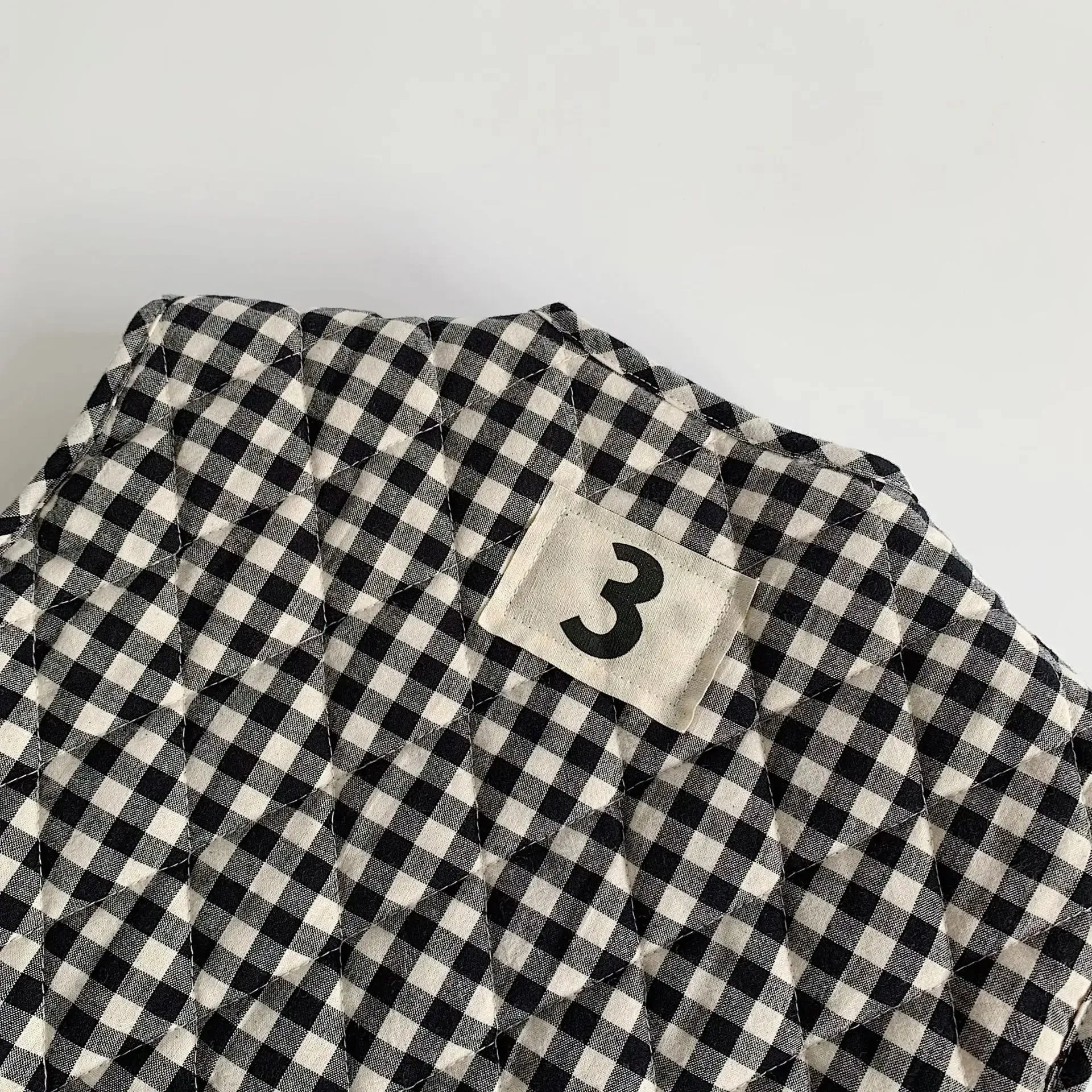 Retro Plaid Cotton Padded Vest