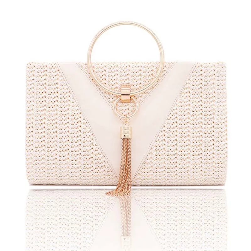 Retro Weave Elegant Tassel Evening Bag 45