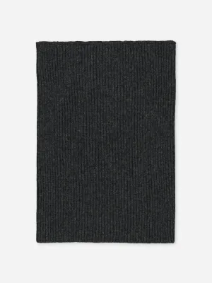 Ribbed Cashmere Snood Anthracite