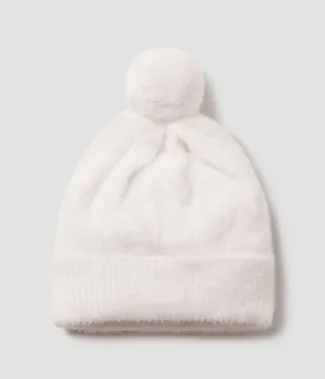 Ribbed Feather Knit Beanie - Sugar Swizzle