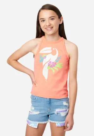 Ribbed High Neck Tank