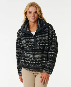 Rip Curl La Isla Polar Fleece Jacket-Washed Black