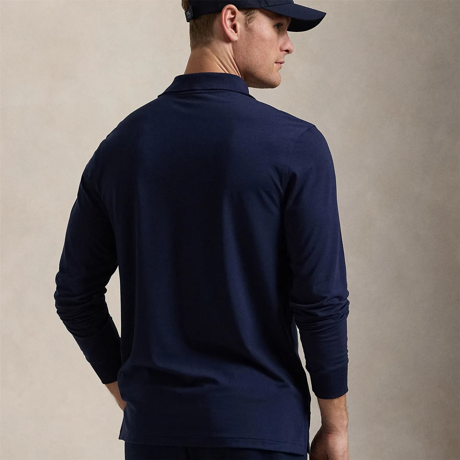 RLX Lounge Jersey LS Polo Refined Navy - 2024
