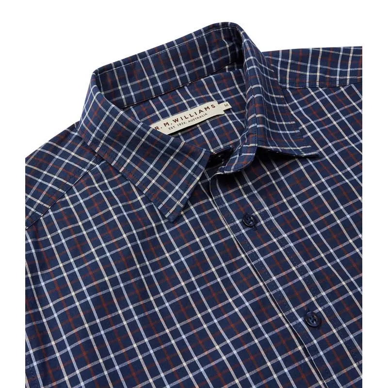R.M.Williams Classic Mens Shirt - Navy/Red/Cream