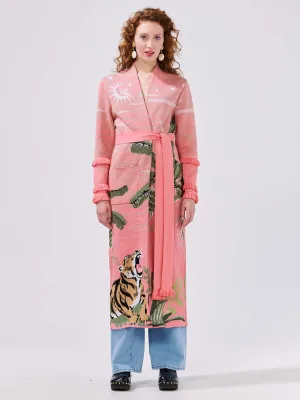 Roaring Tiger Cotton Jacquard Duster Pink