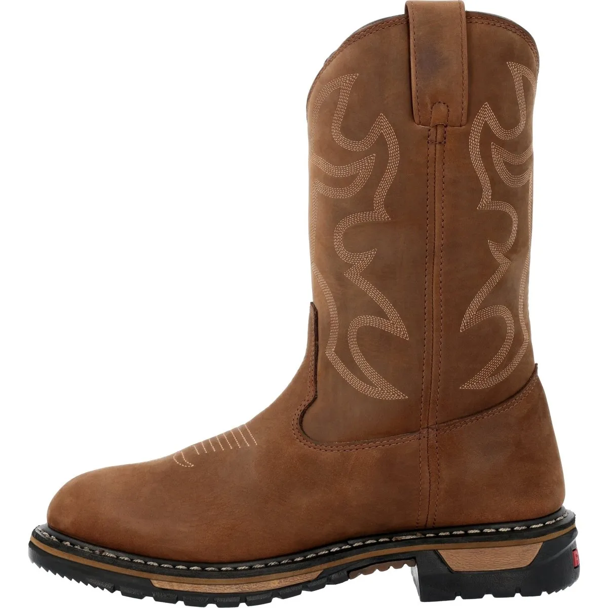 Rocky Original Ride Men's Steel Toe Western Work Boots Rkw0419 In Brown