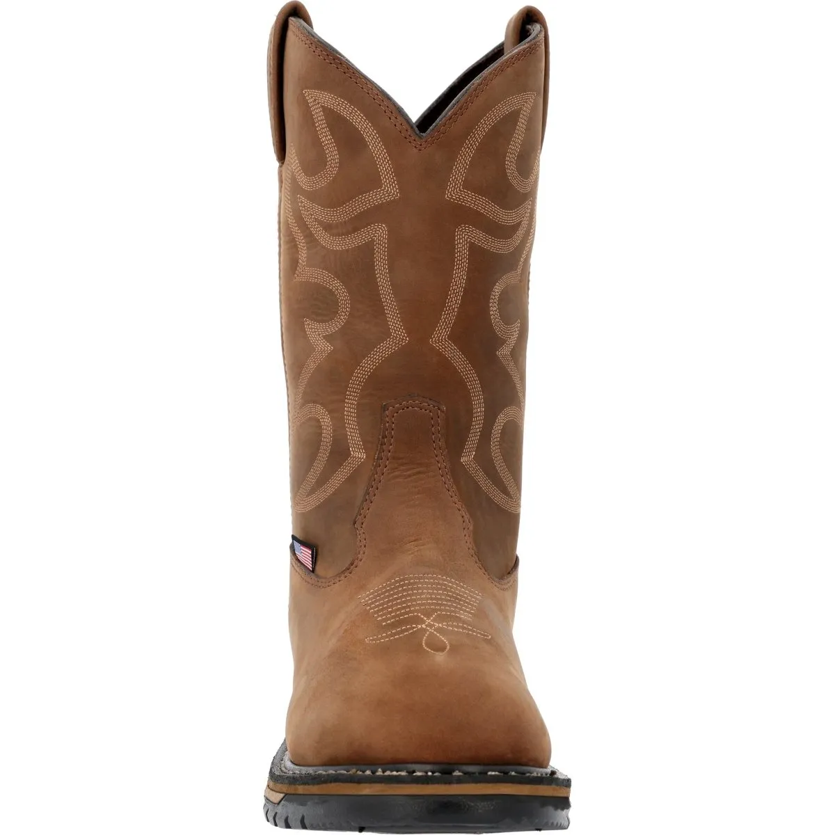 Rocky Original Ride Men's Steel Toe Western Work Boots Rkw0419 In Brown