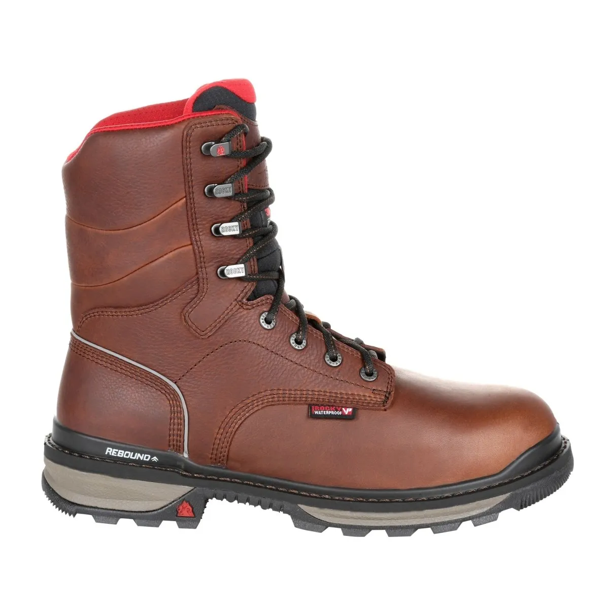 Rocky Rams Horn Men's Composite Toe Waterproof 800G Insulated Work Boots Rkk0284 In Brown