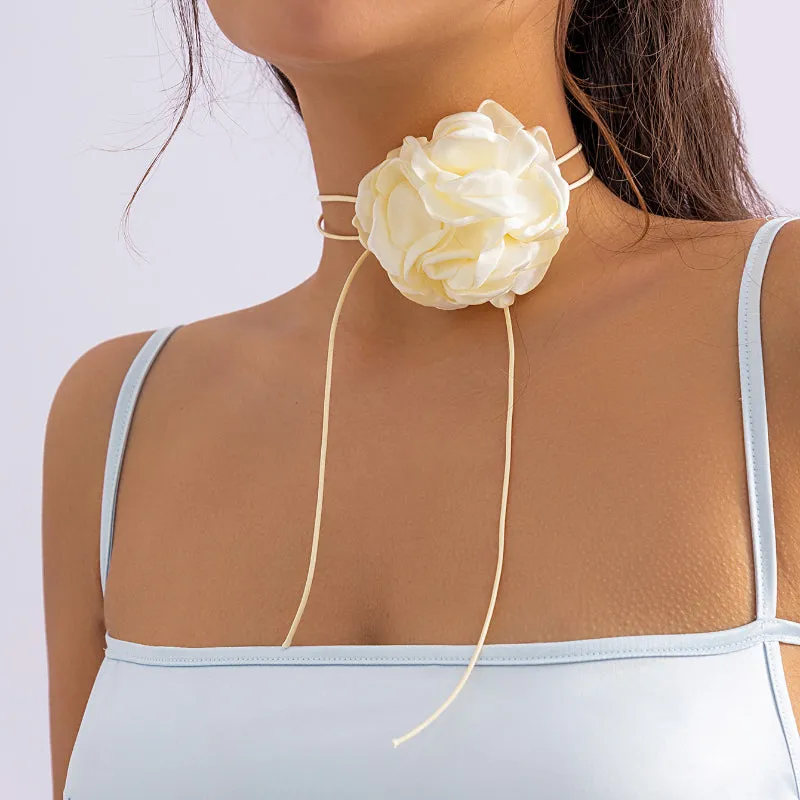 Romantic Gothic Rose Flower Collar Necklace Collection