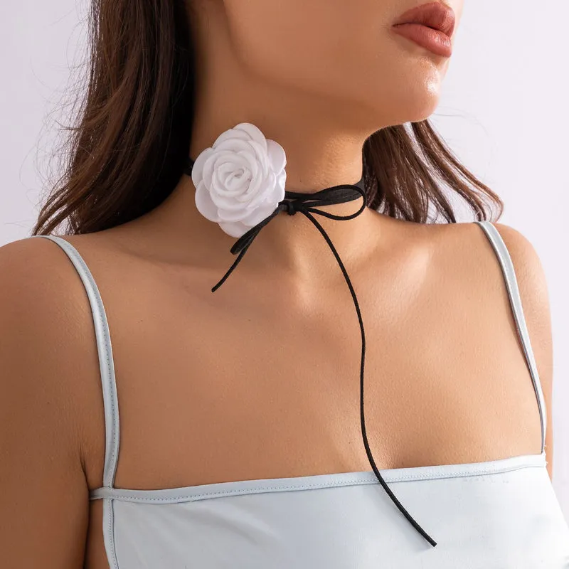 Romantic Gothic Rose Flower Collar Necklace Collection