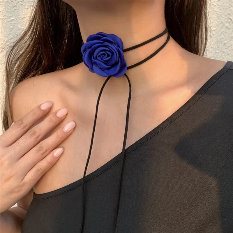 Romantic Gothic Rose Flower Collar Necklace Collection