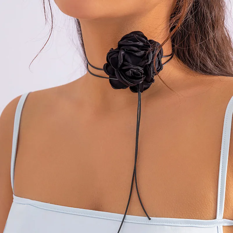 Romantic Gothic Rose Flower Collar Necklace Collection