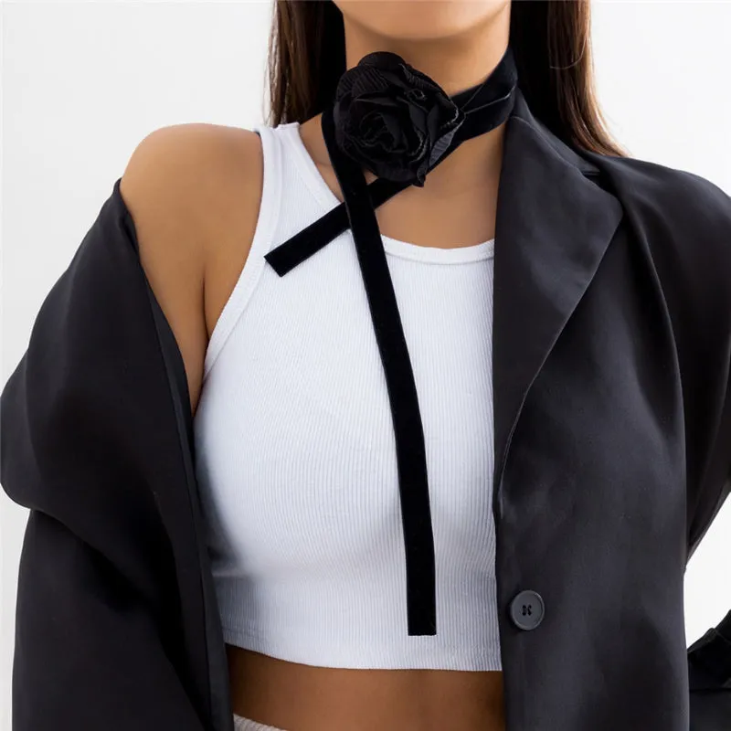 Romantic Gothic Rose Flower Collar Necklace Collection