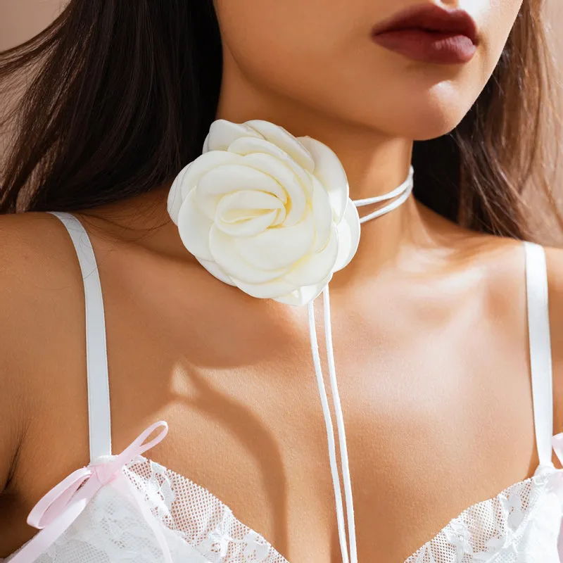 Romantic Gothic Rose Flower Collar Necklace Collection