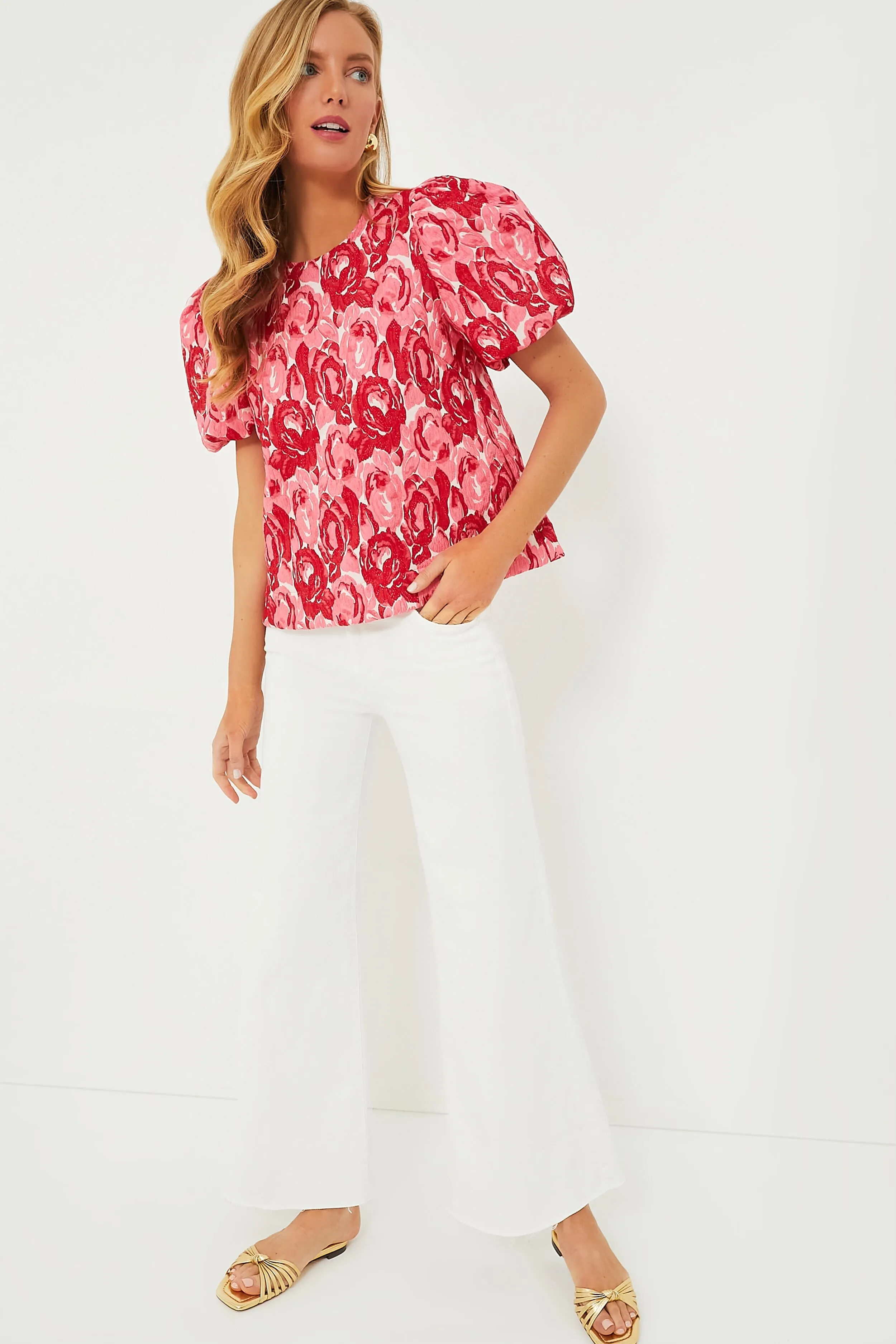 Rose Jacquard Lyla Blouse