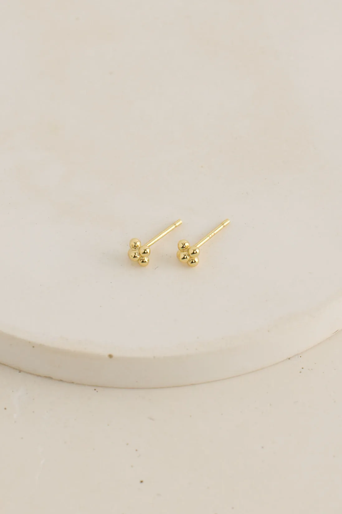 Rose Stud Earrings Gold