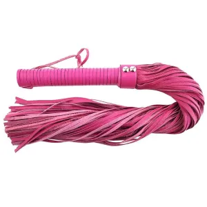 Rouge Garments Large Pink Leather Flogger for Couples