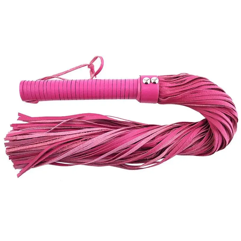 Rouge Garments Large Pink Leather Flogger for Couples