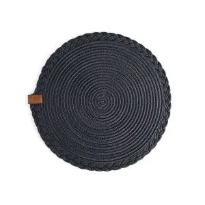 Round Black Placemats- 32cm