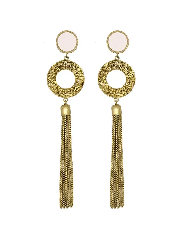 Round Ivory danglers (Long)