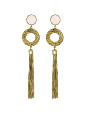 Round Ivory danglers (Long)