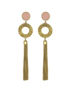Round Peach Danglers (Long)
