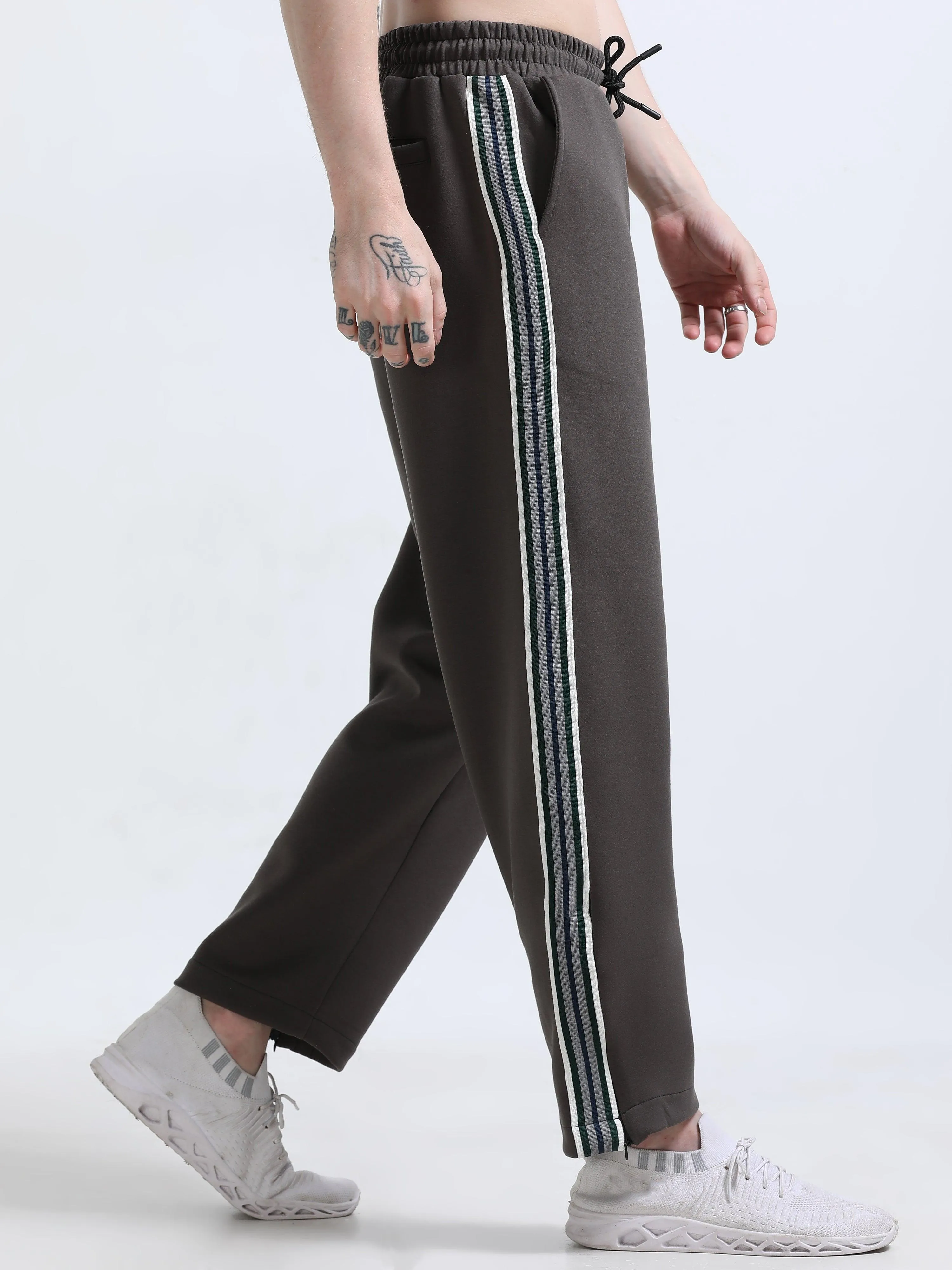 Rowan Premium Track Pant - Charcoal Brown