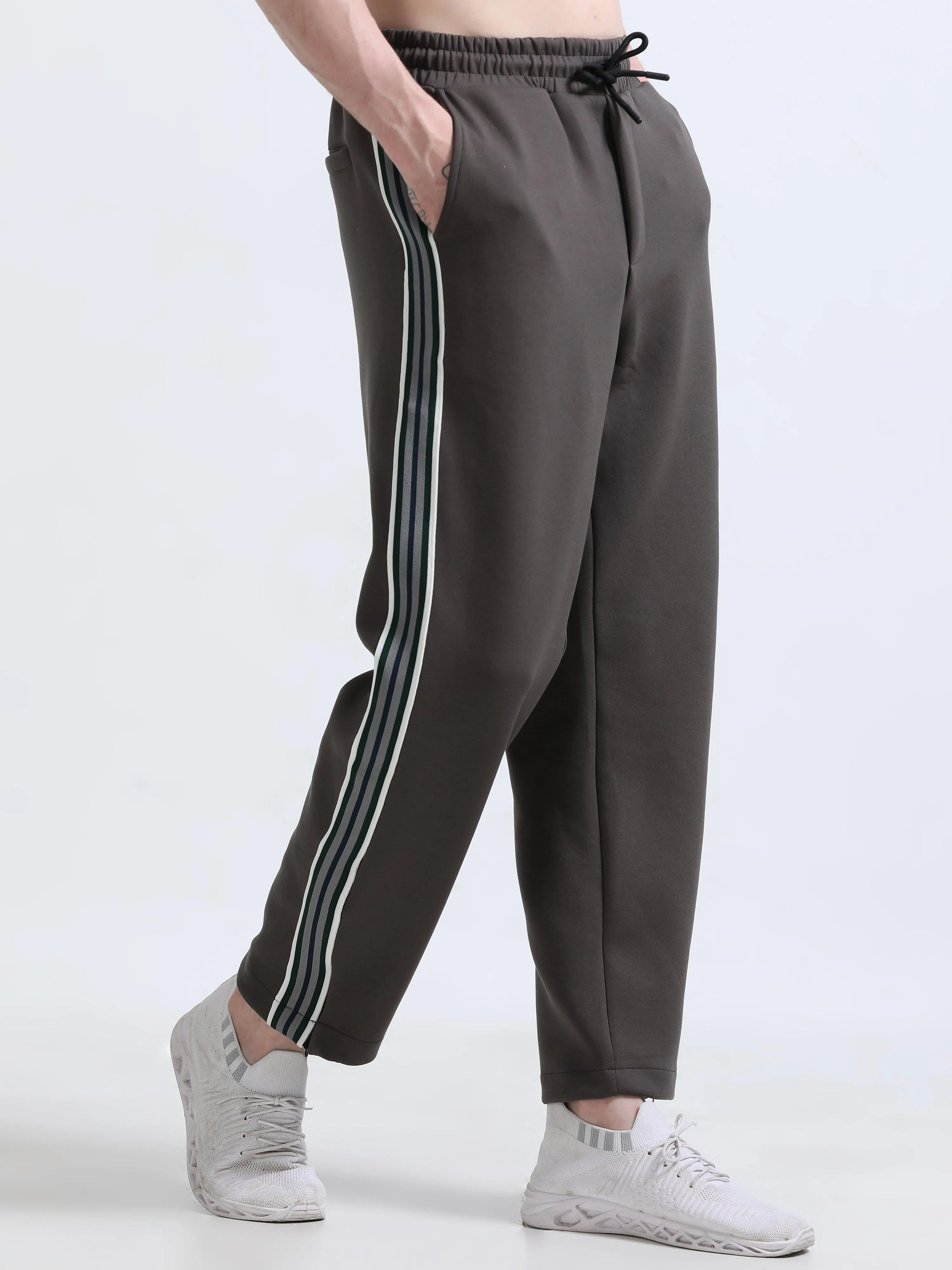 Rowan Premium Track Pant - Charcoal Brown