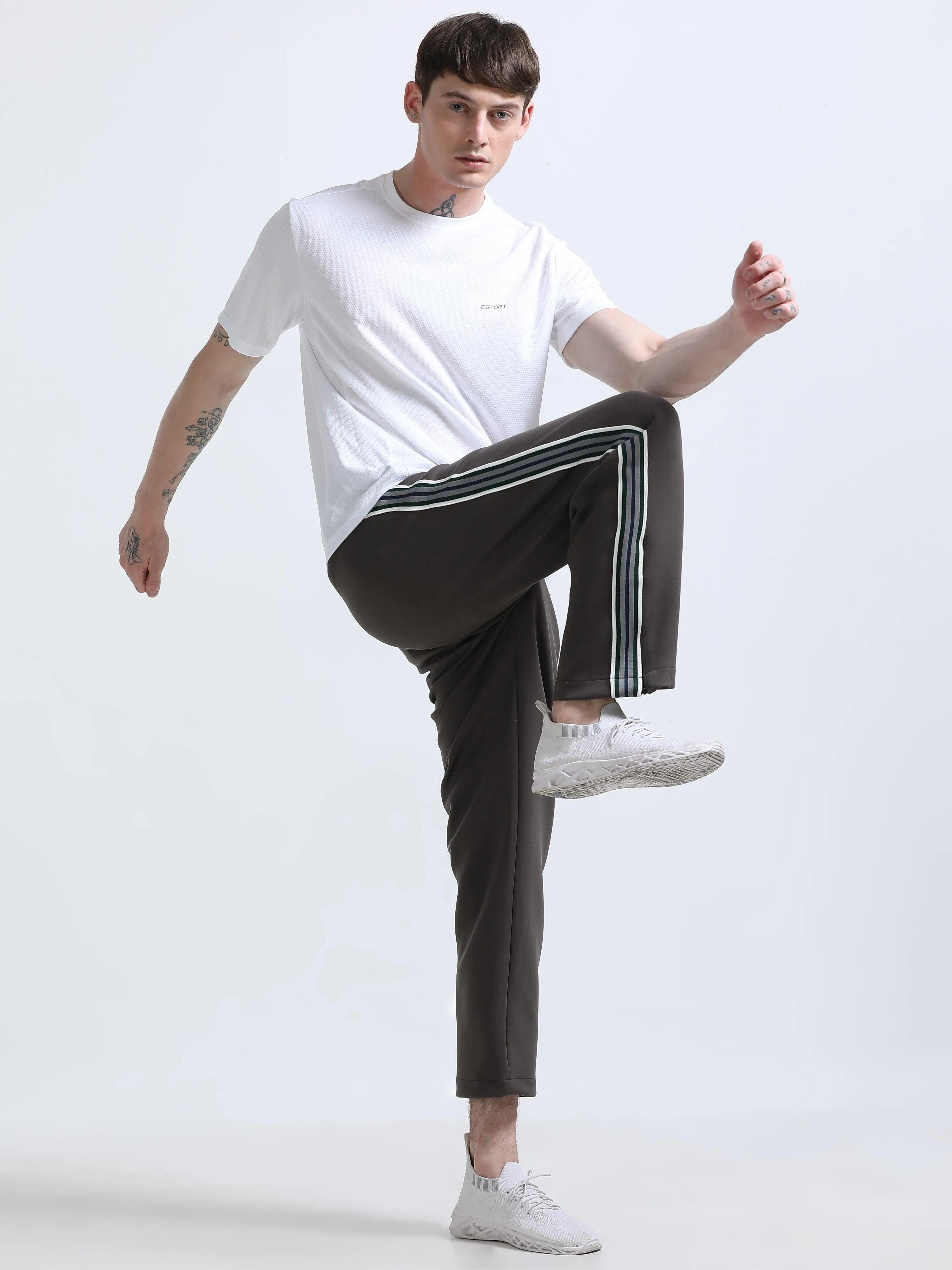 Rowan Premium Track Pant - Charcoal Brown