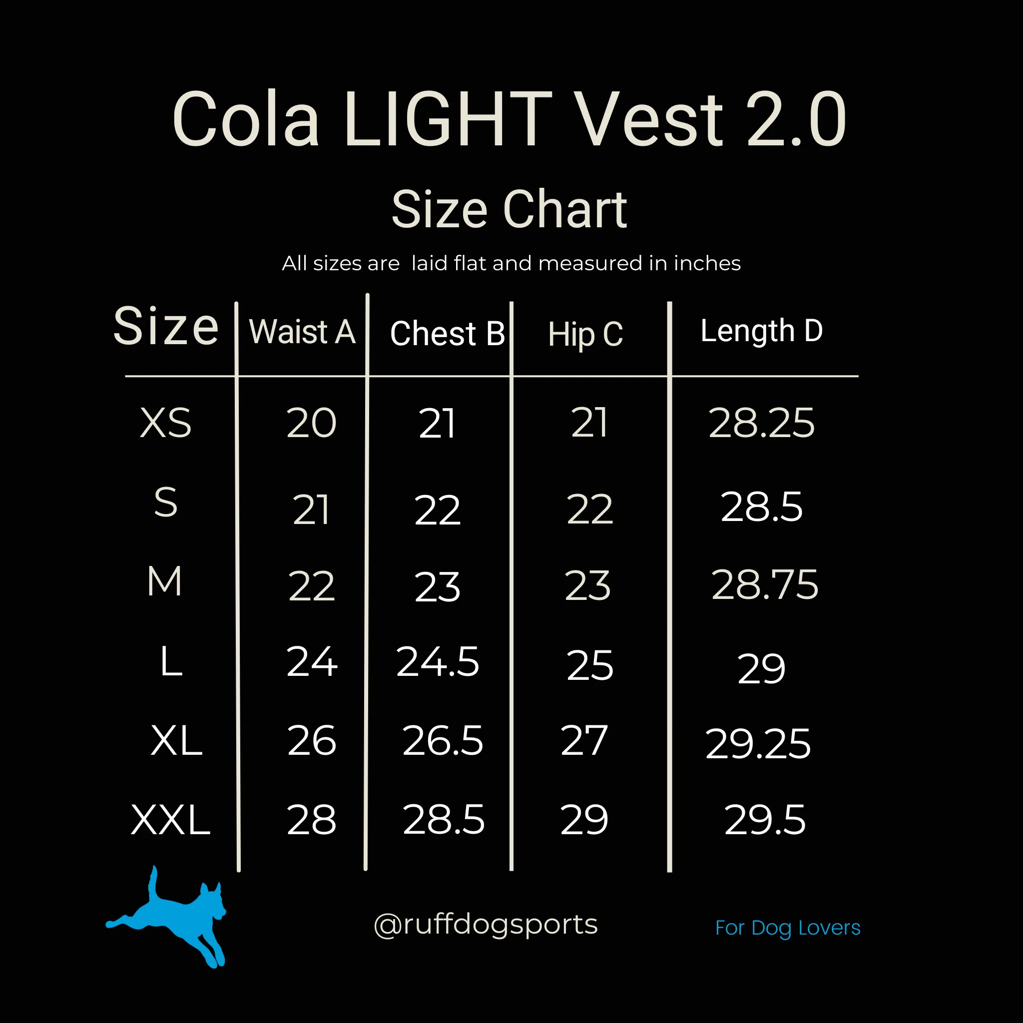 Ruffdog COLA Lightweight Dog Trainer Vest NAVY