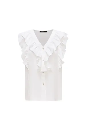 Ruffled Front Blouse