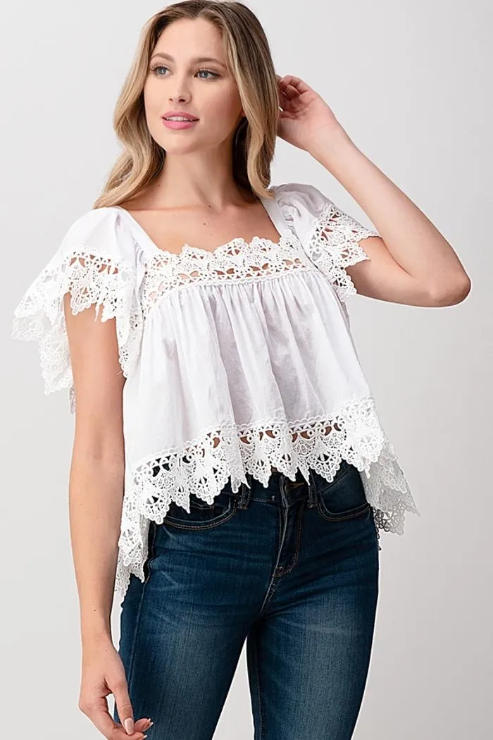 Ruffled Short Sleeve