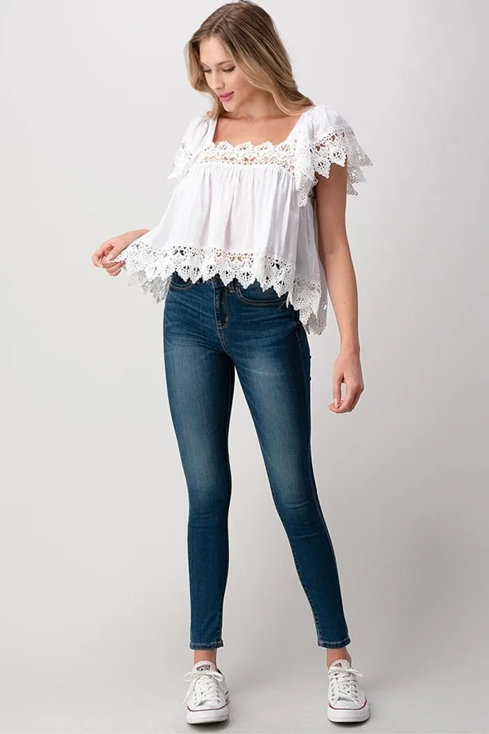 Ruffled Short Sleeve