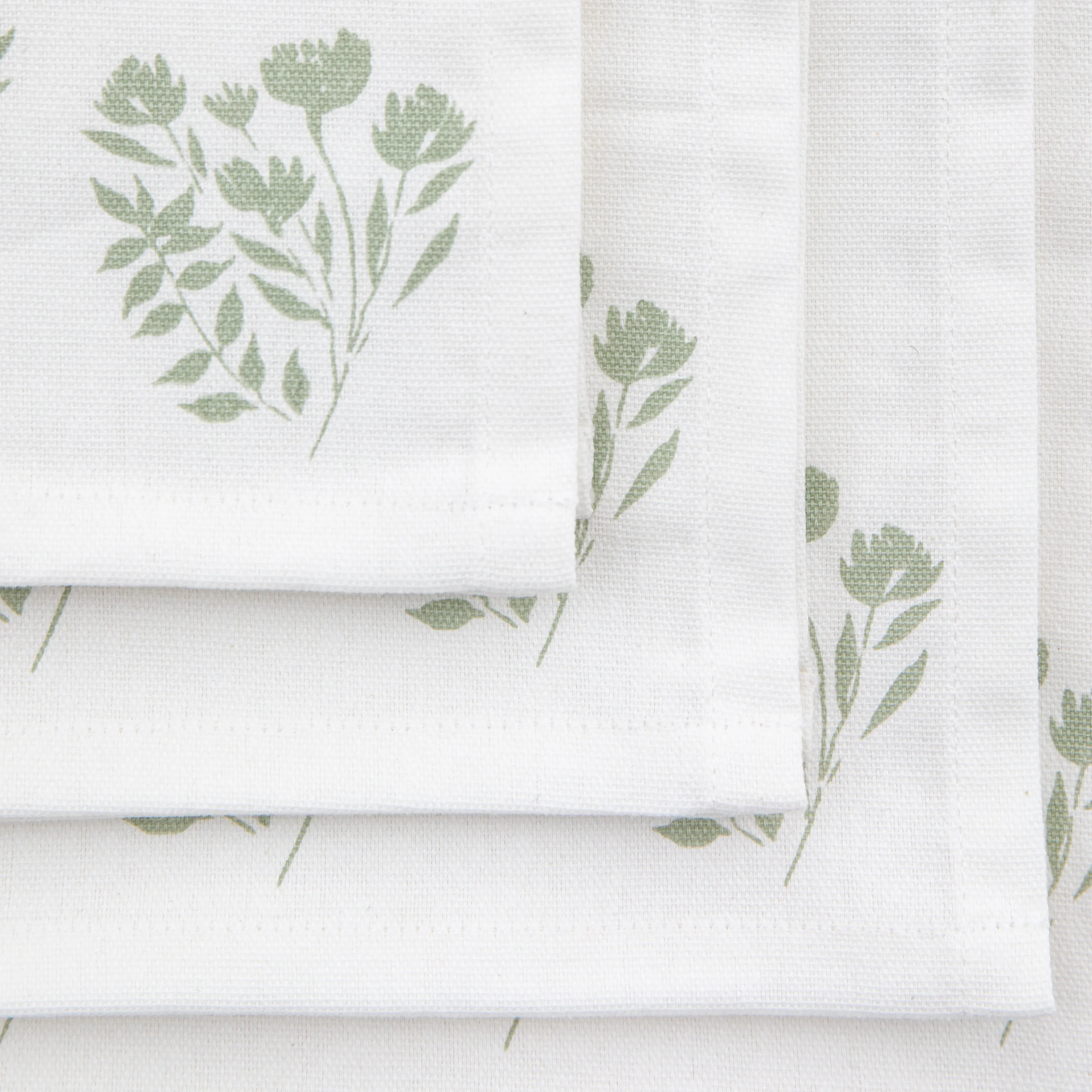 Sage Floral Napkins 4 Pack