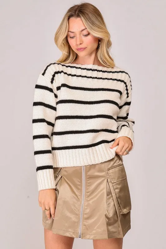 Sail Away Boatneck Sweater