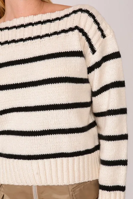 Sail Away Boatneck Sweater