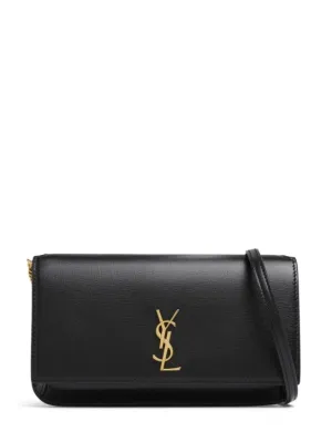 Saint Laurent   Cassandre leather phone holder w/strap 