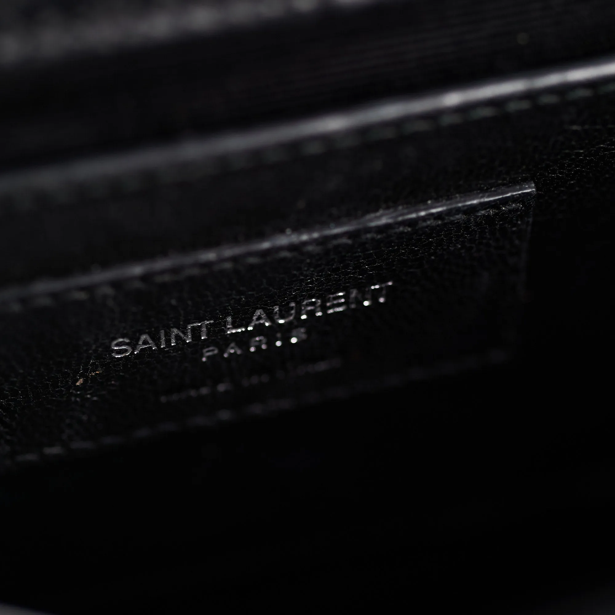 Saint Laurent Medium Black Croc Kate Crossbody Bag