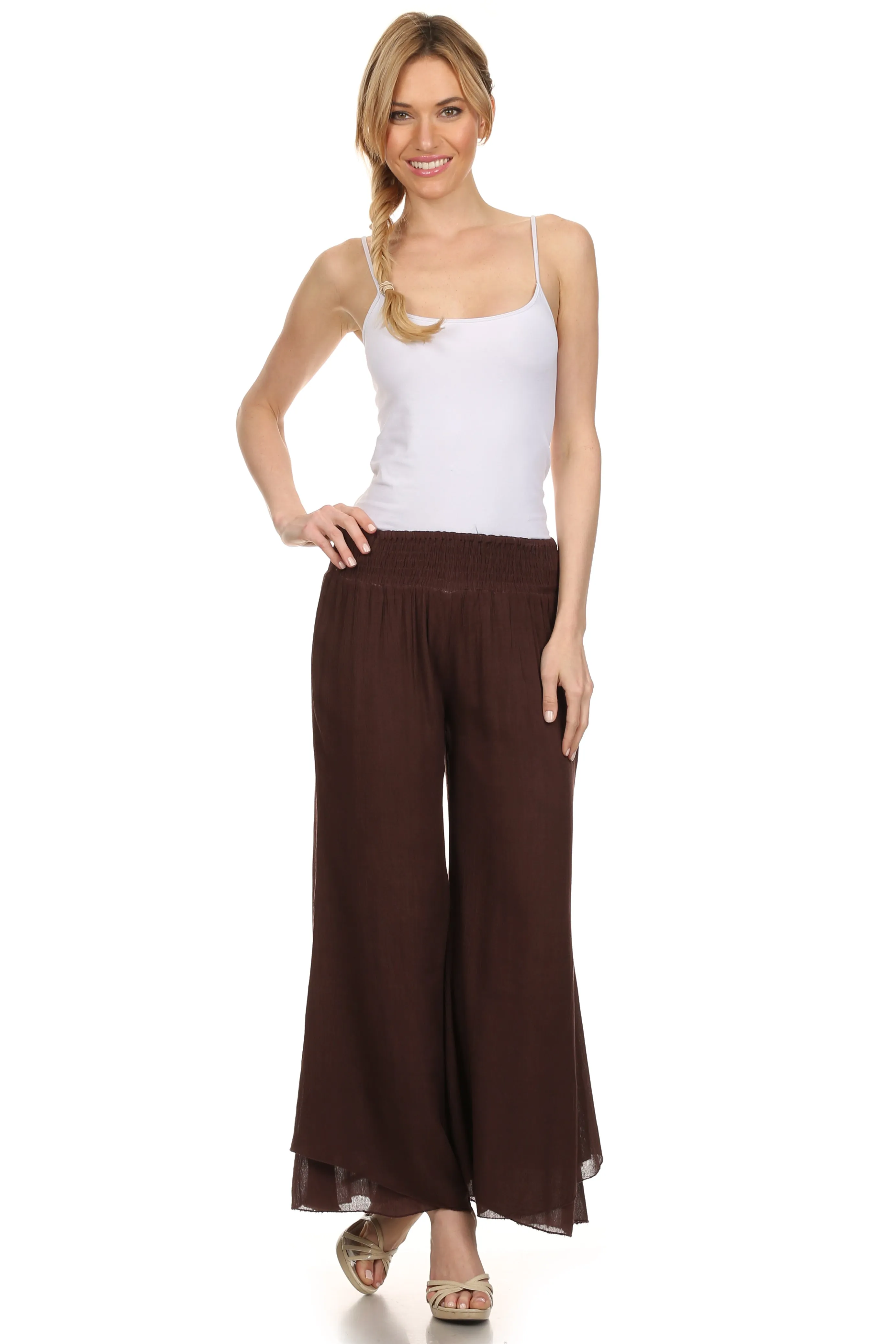 Sakkas Blaire Classic Flare Wide Leg Palazzo Beach Pant