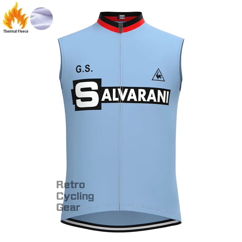 SALVARANI Blue Fleece Retro Cycling Kits