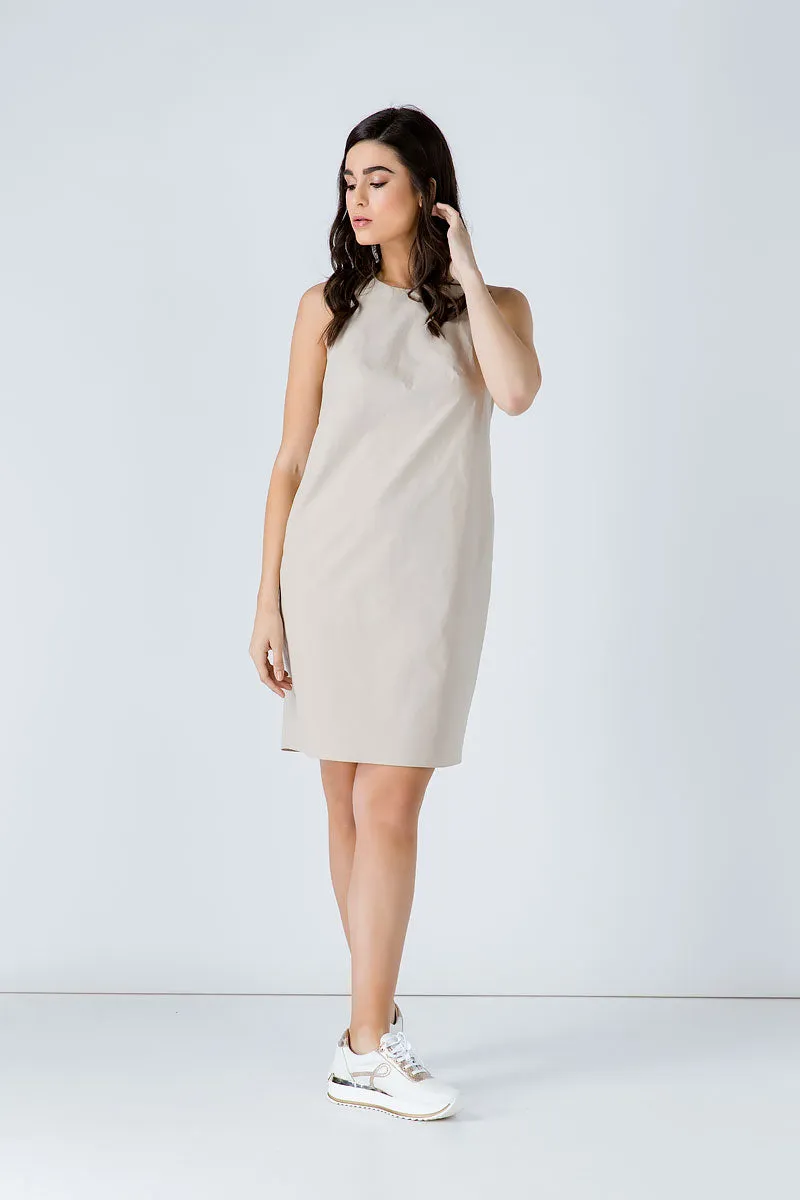 Sand Colour Cotton Sack Dress